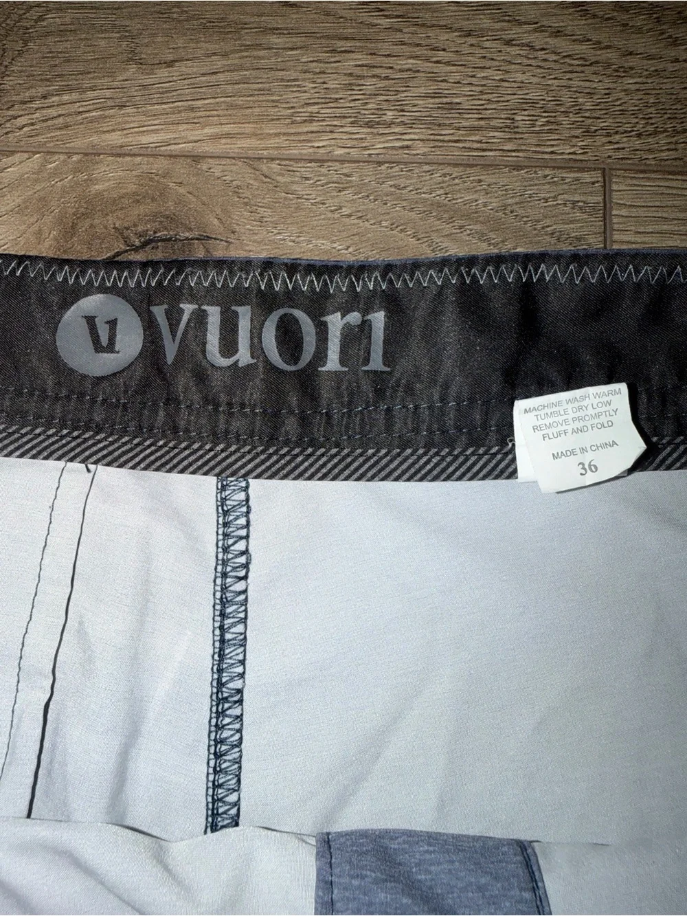 VUORI Blue Striped Men’s Swim Trunks Size 36